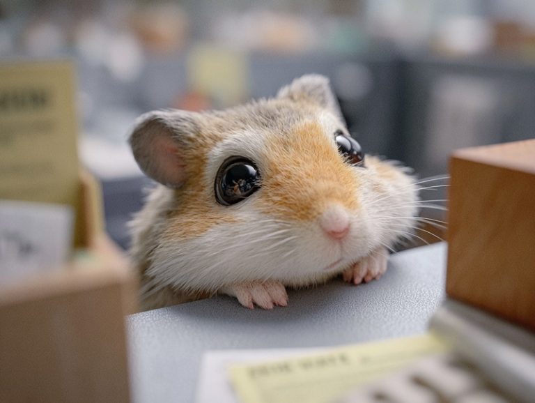 Trauriger Hamster - Hamsti-Meme im Büro